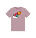 Mauve Printed Kids T-Shirt Front