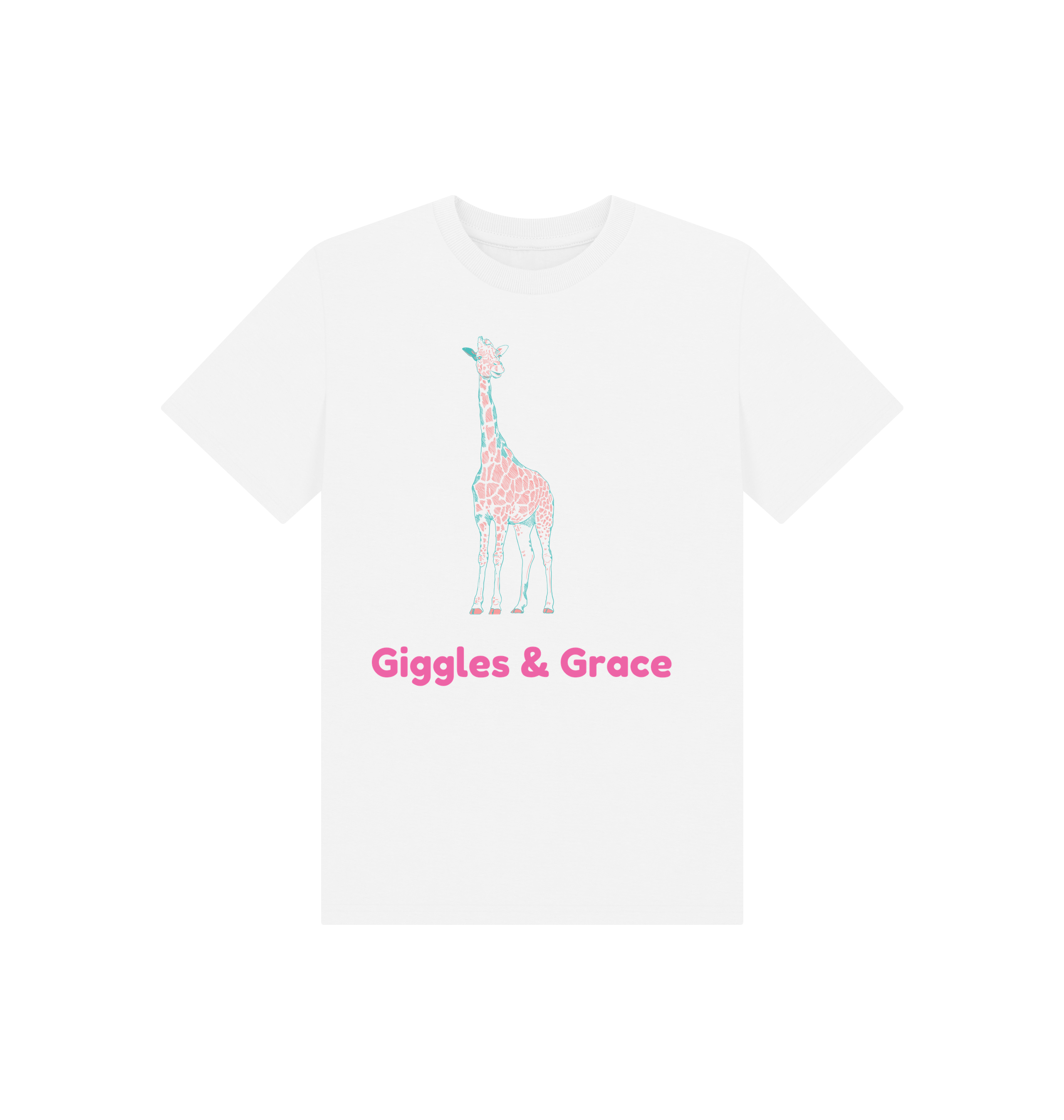 White Printed Kids T-Shirt Front