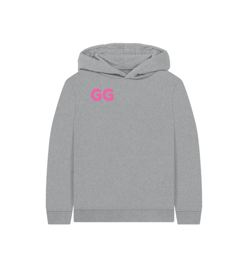 Athletic Grey Printed Kids Hoodie Front