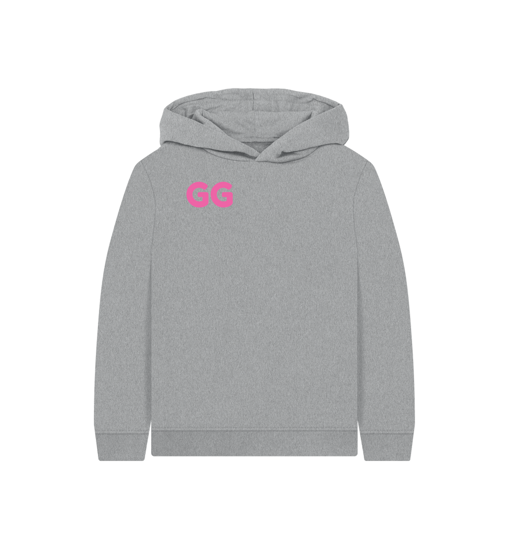 Athletic Grey Printed Kids Hoodie Front