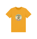 Mustard Printed Kids T-Shirt Front