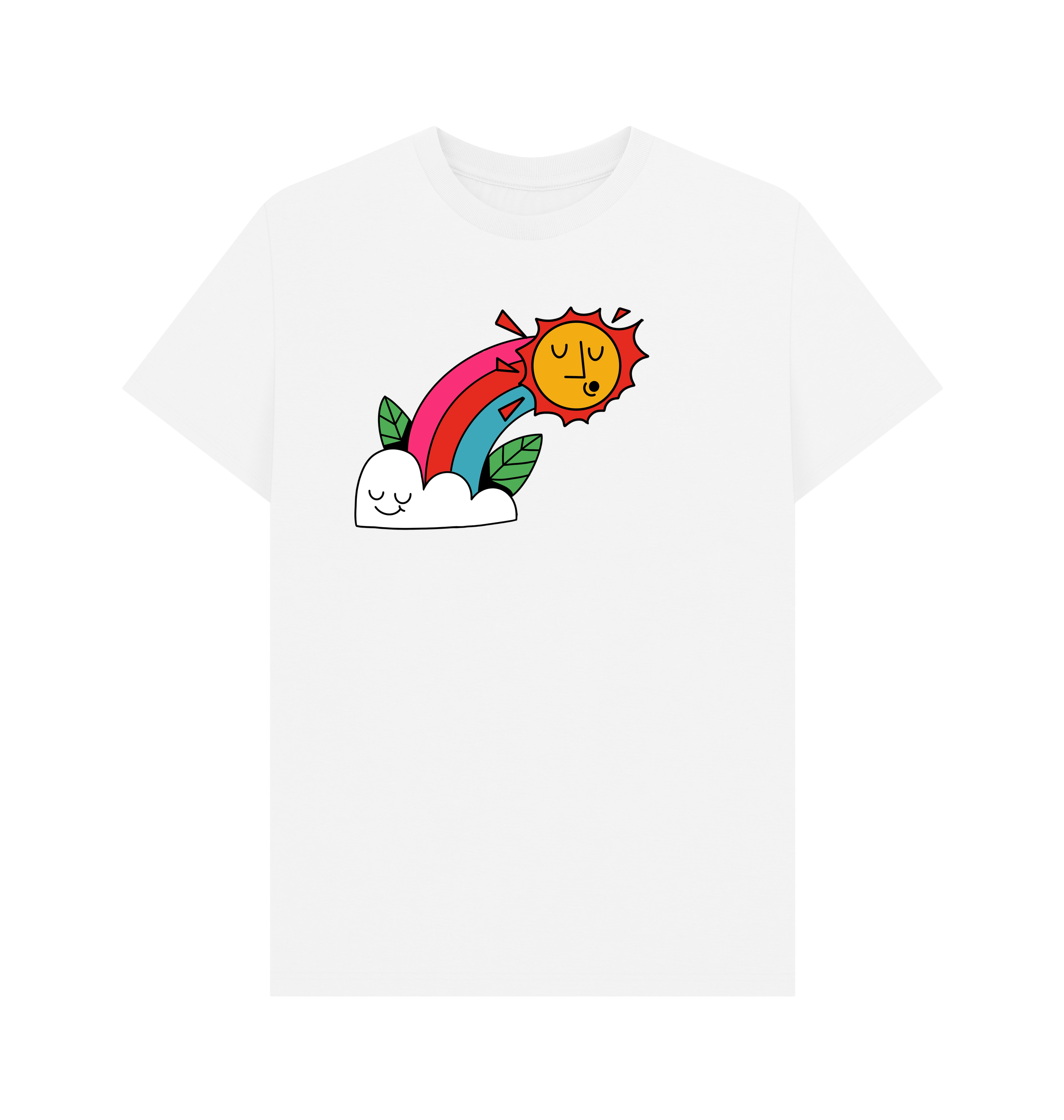 White Printed T-shirt Front