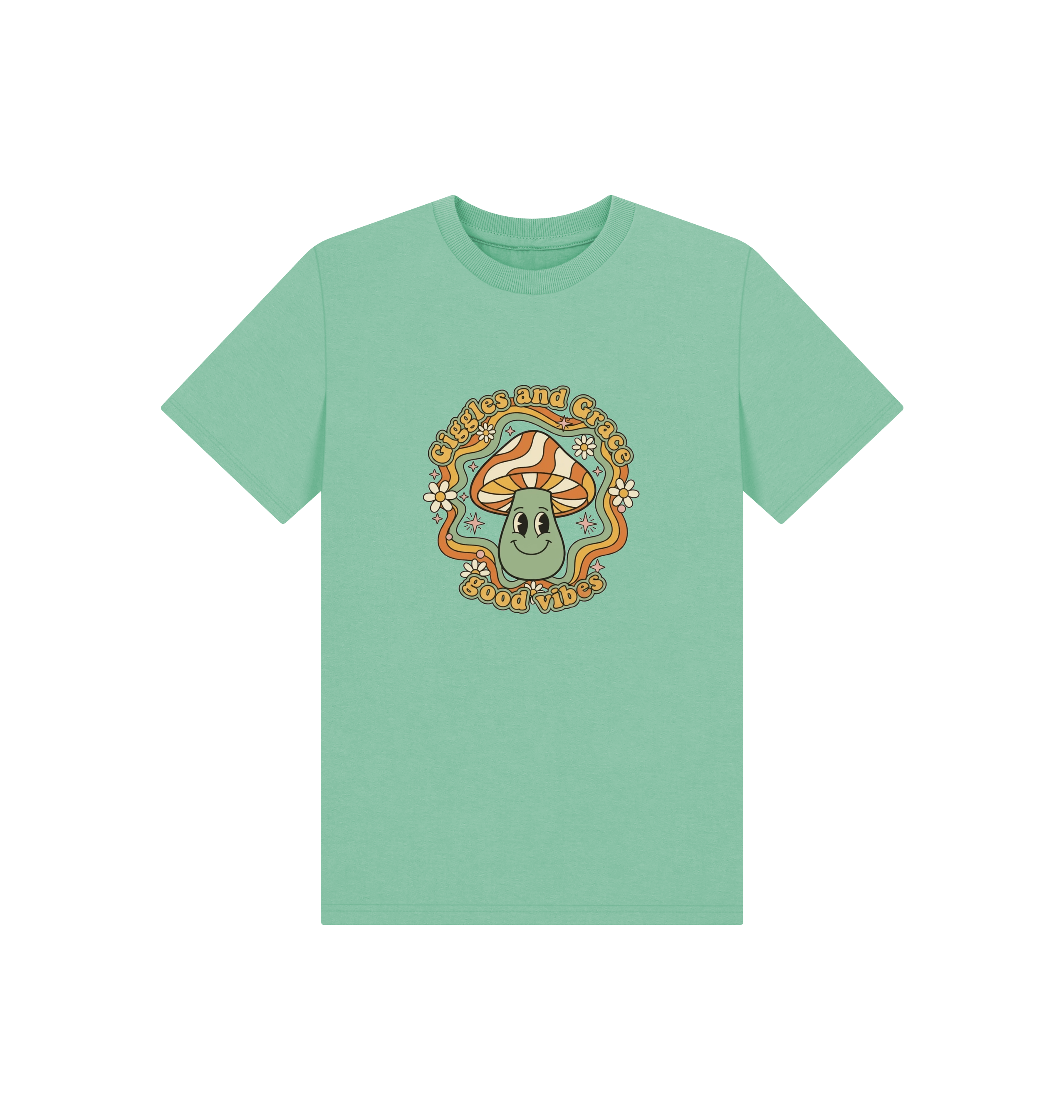 Peppermint Printed Kids T-Shirt Front