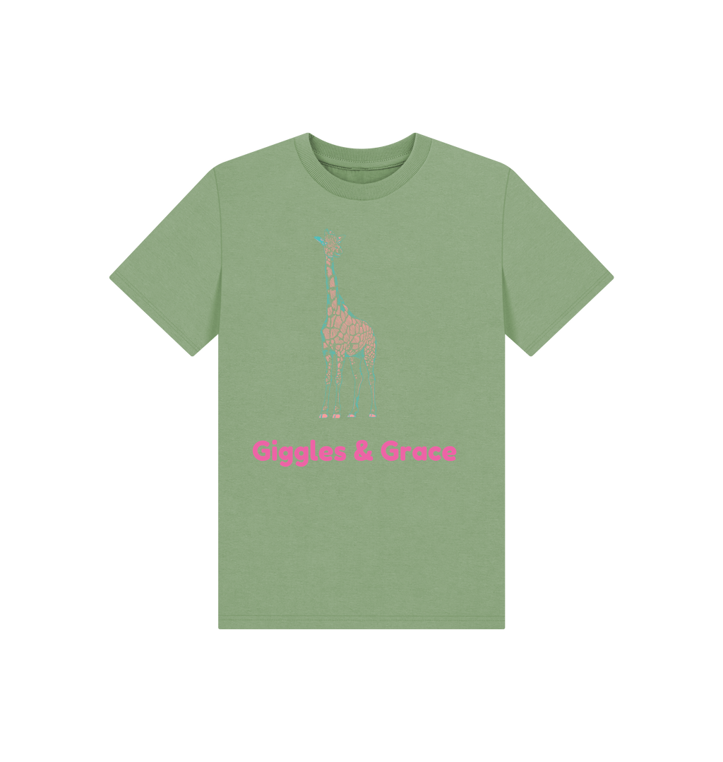 Sage Printed Kids T-Shirt Front