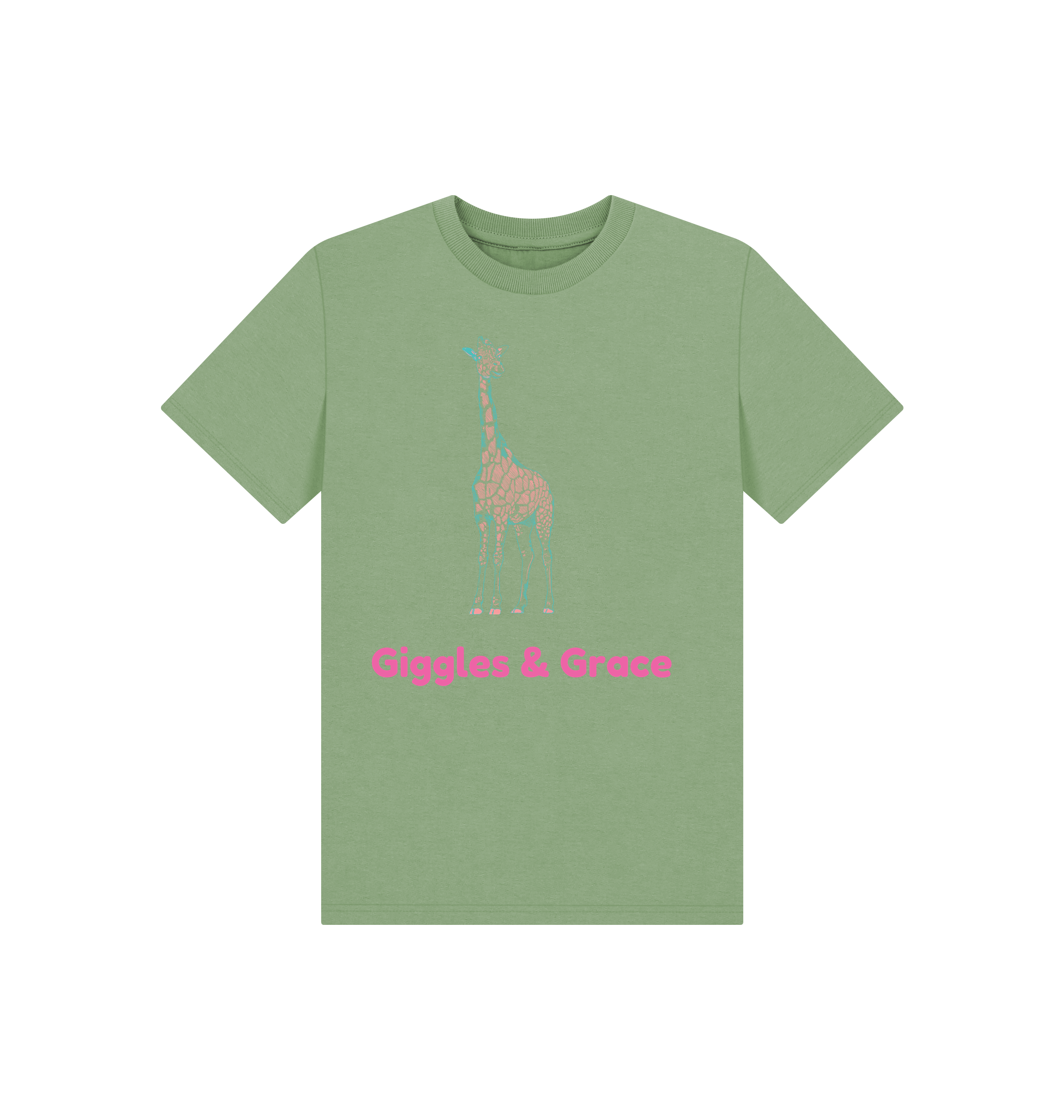 Sage Printed Kids T-Shirt Front