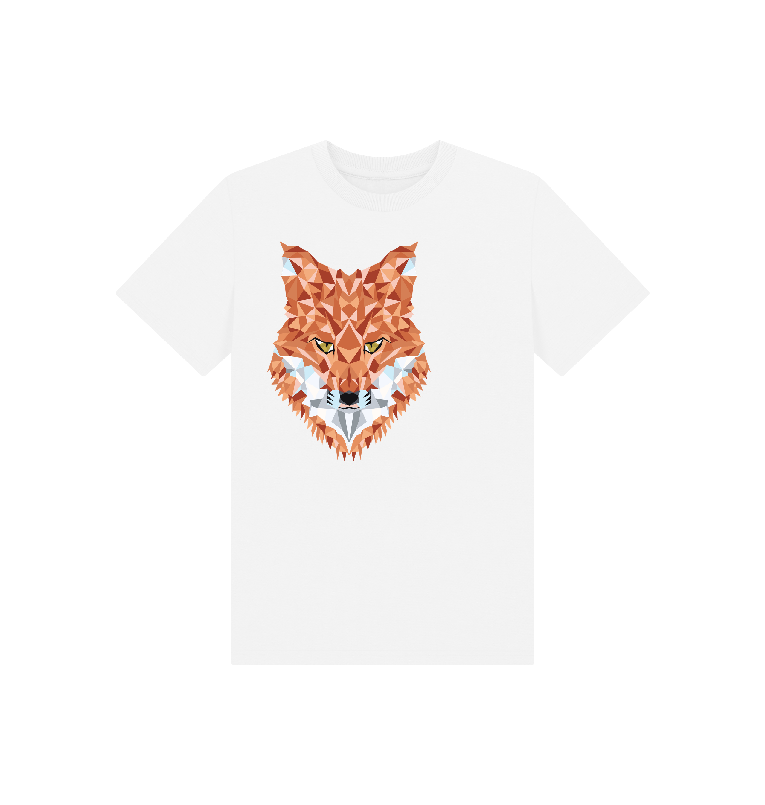White Printed Kids T-Shirt Front