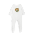 White Printed baby grow Front