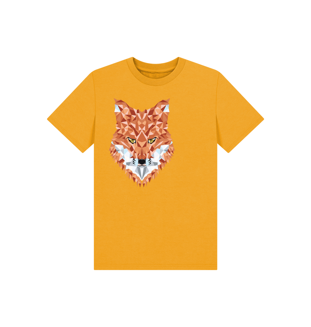 Mustard Printed Kids T-Shirt Front