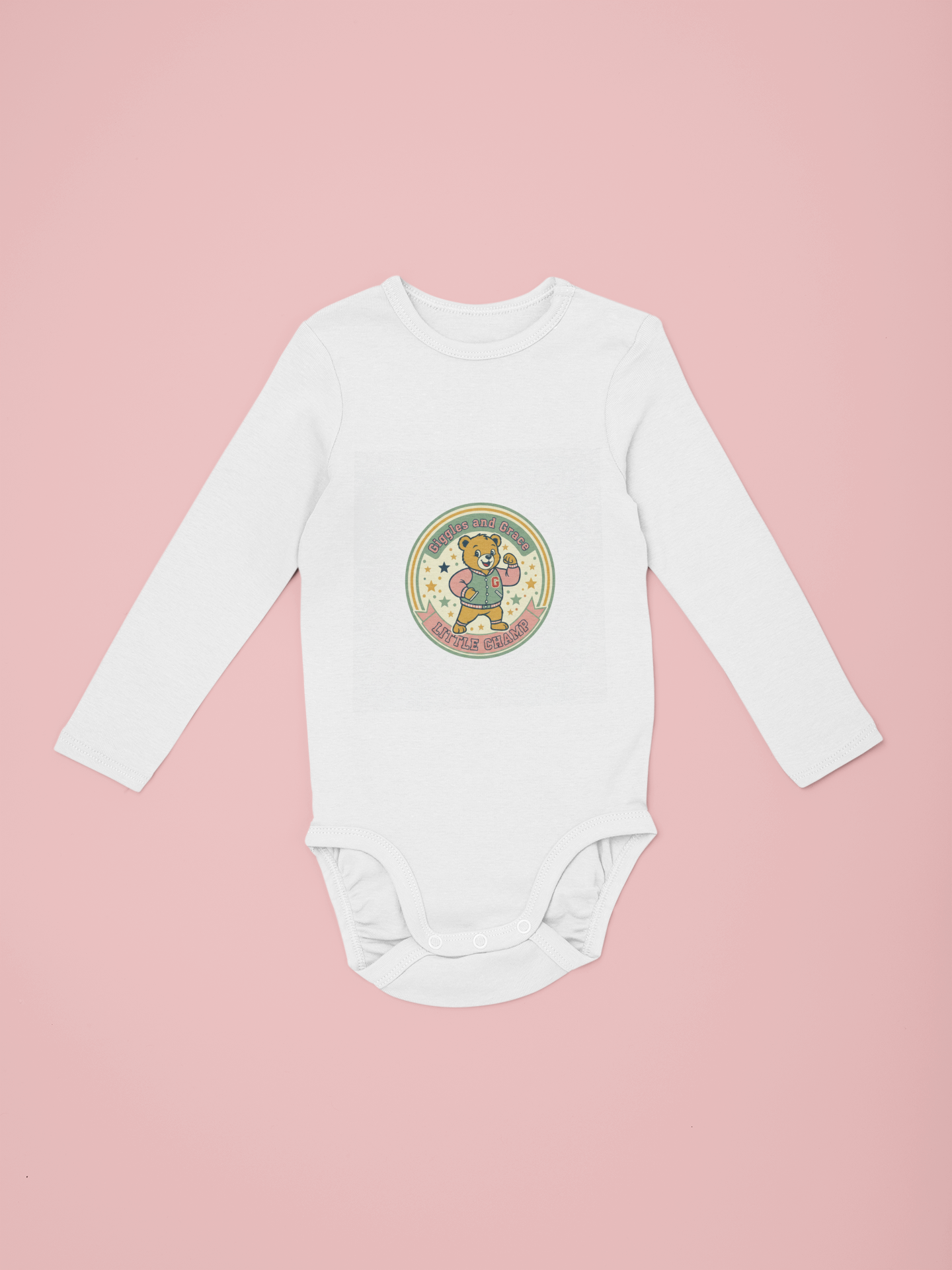 Little Champ Bear Baby Sleepsuit