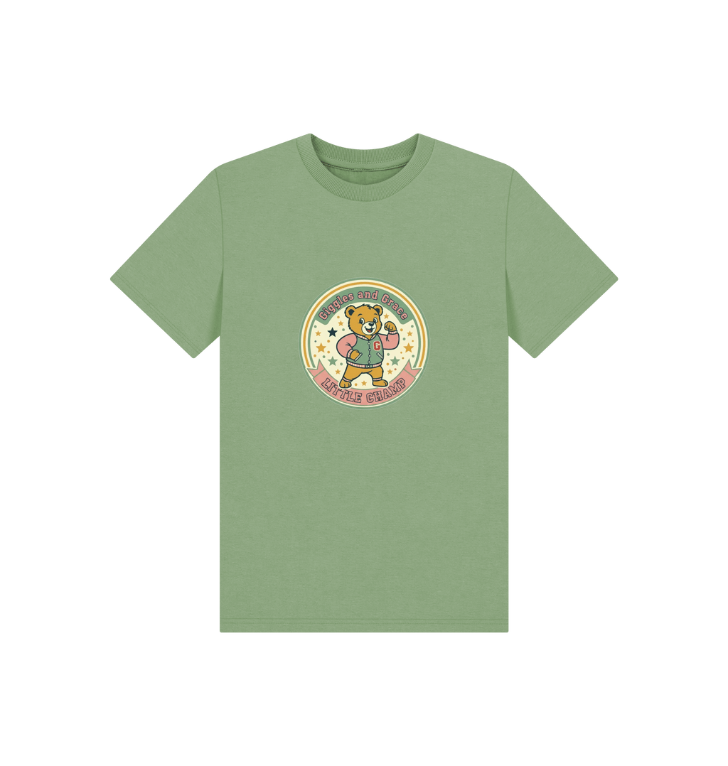 Sage Printed Kids T-Shirt Front