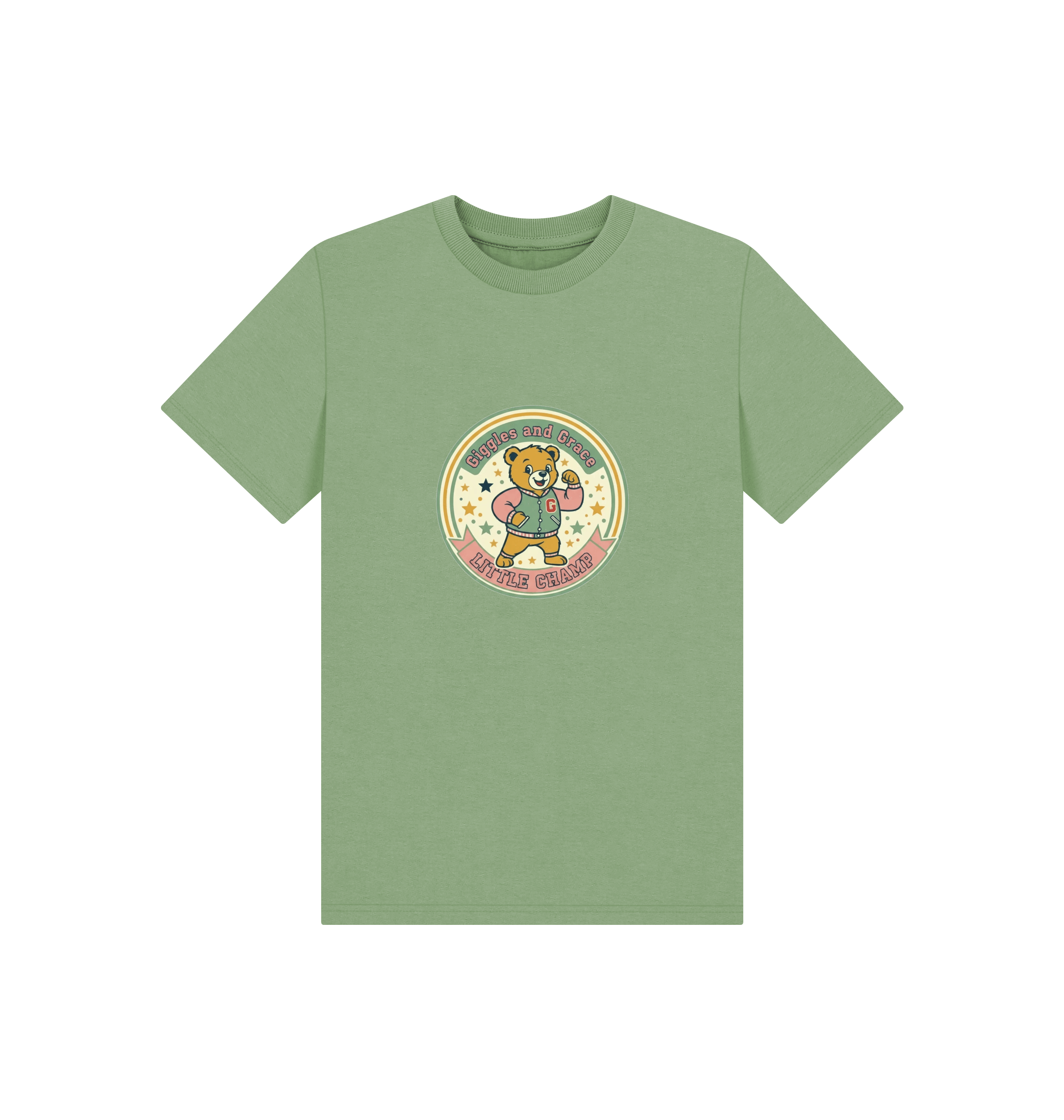 Sage Printed Kids T-Shirt Front