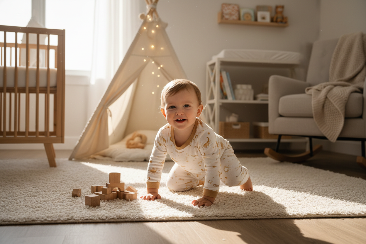 Toddler Wearing Born to Shine Pajamas