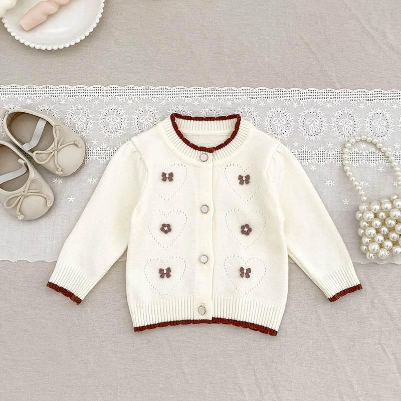 Baby Girls Knitted Long Sleeves Cardigan - Giggles and Grace