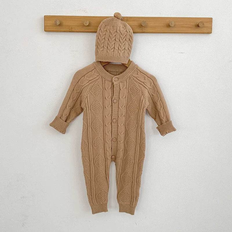 Unisex Baby’s Knitted Romper - Giggles and Grace