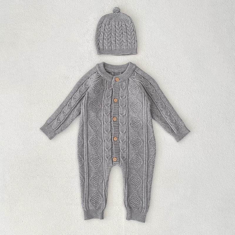 Unisex Baby’s Knitted Romper - Giggles and Grace