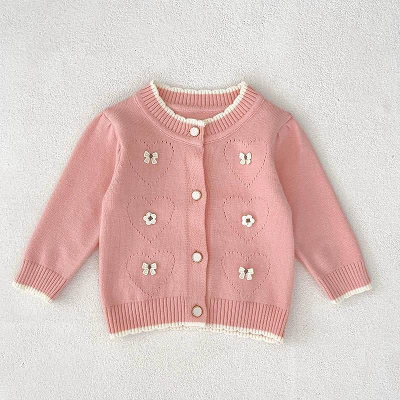 Baby Girls Knitted Long Sleeves Cardigan - Giggles and Grace