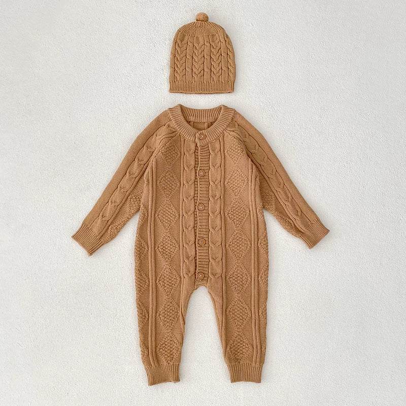 Unisex Baby’s Knitted Romper - Giggles and Grace