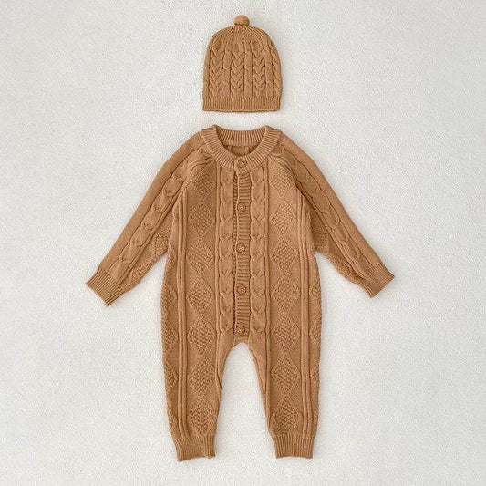 Unisex Baby’s Knitted Romper - Giggles and Grace