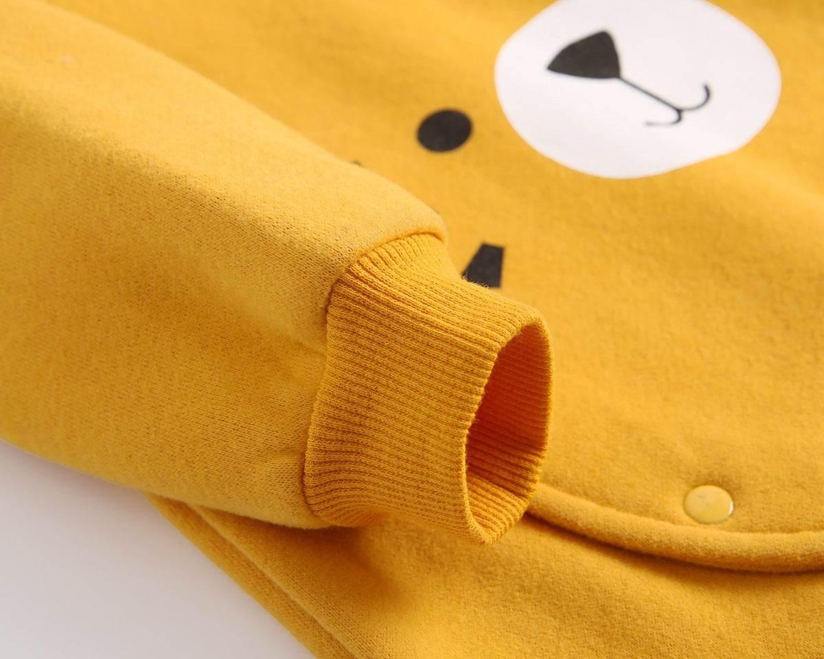 Baby Boy Longsleeve Romper With Hat - Yellow - Giggles and Grace