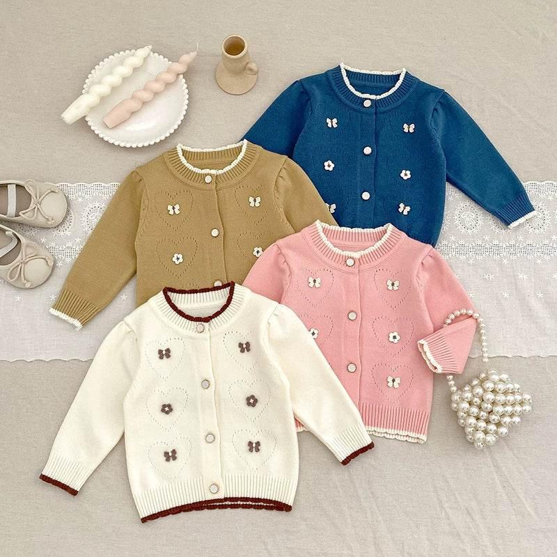 Baby Girls Knitted Long Sleeves Cardigan - Giggles and Grace